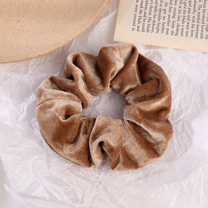 Soft Velvet Hair Rope – Elegant Flannel Ponytail Accessory