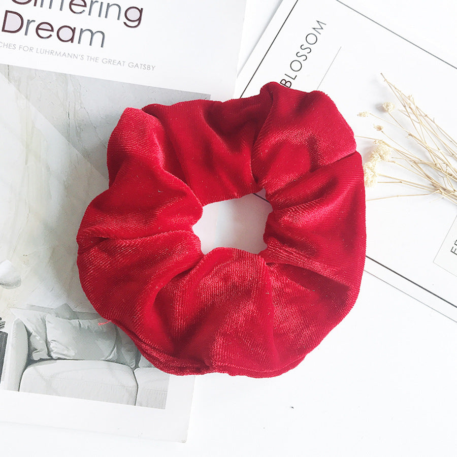 Soft Velvet Hair Rope – Elegant Flannel Ponytail Accessory