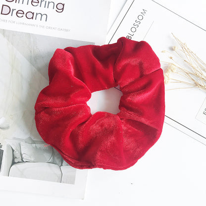 Soft Velvet Hair Rope – Elegant Flannel Ponytail Accessory