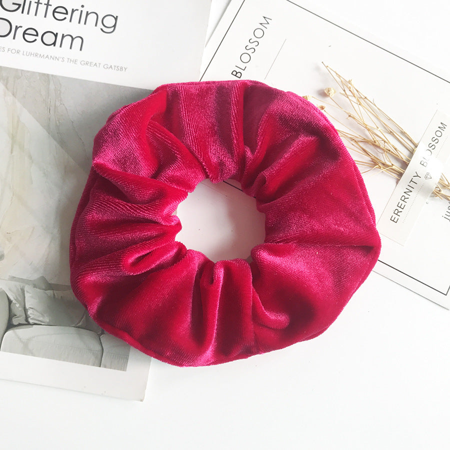 Soft Velvet Hair Rope – Elegant Flannel Ponytail Accessory