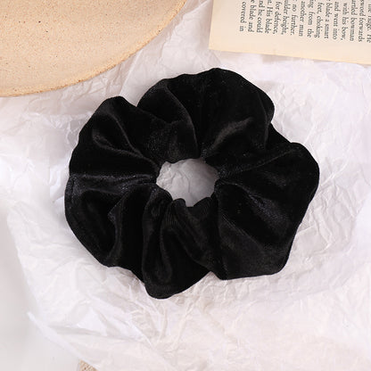 Soft Velvet Hair Rope – Elegant Flannel Ponytail Accessory