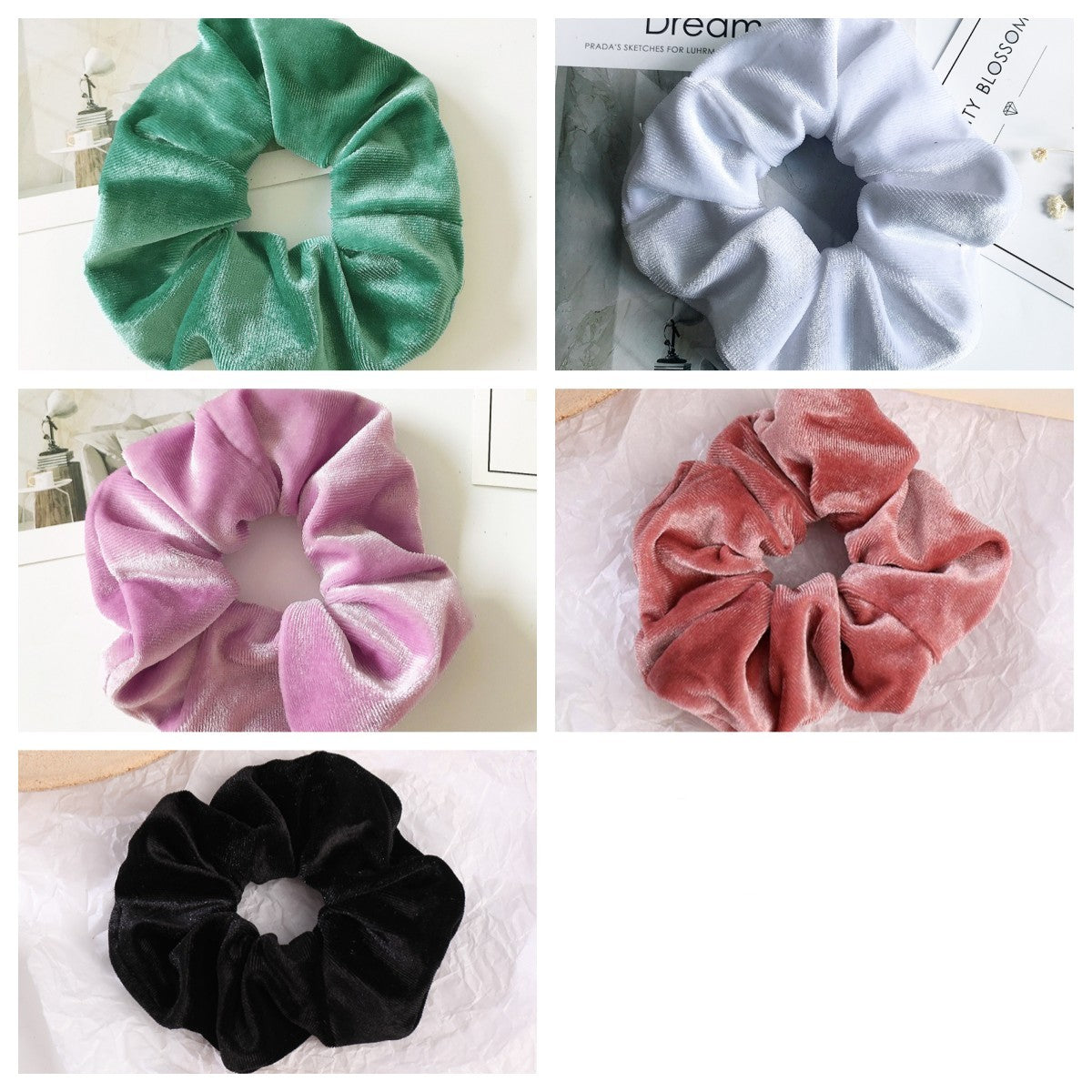 Soft Velvet Hair Rope – Elegant Flannel Ponytail Accessory