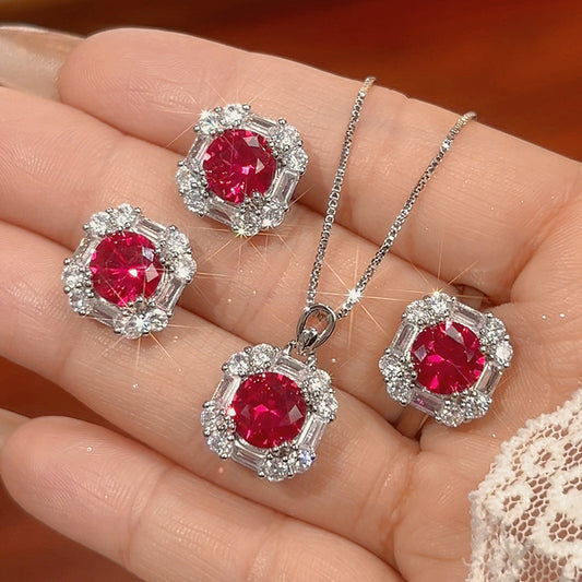 Minority Simple Fashion Gold-plated Copper Jewelry Suit